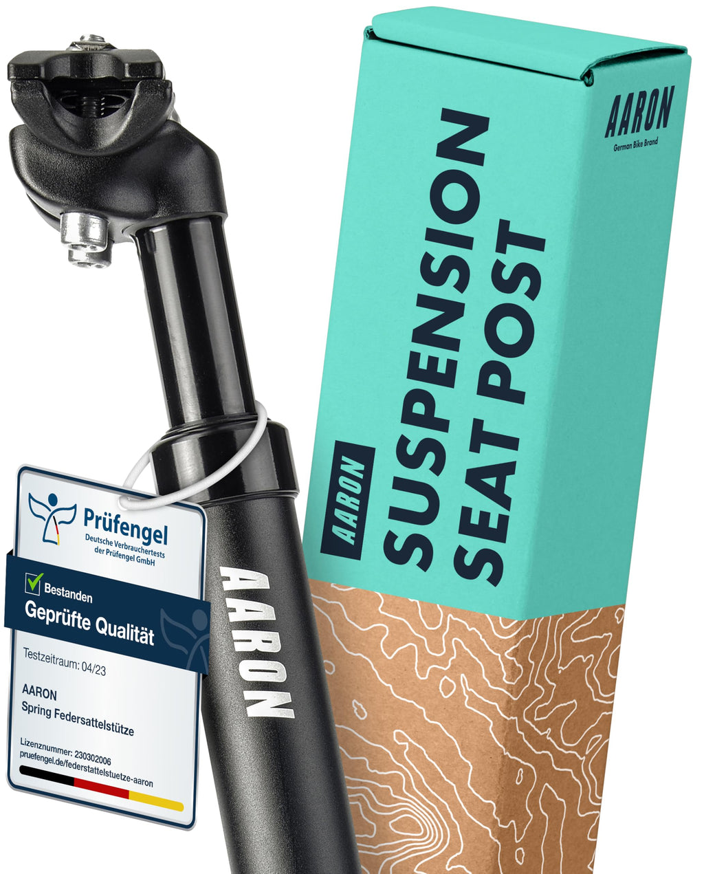 AARON Aluminum Spring Suspension Bike Seatpost | 31.6mm x 350mm MTB