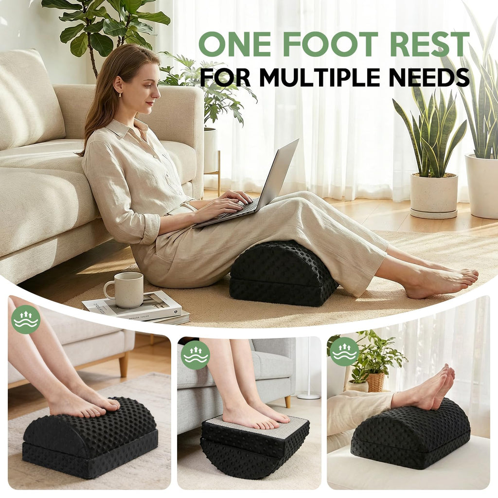 Foot Rest Under Desk - Desk Foot Rest with 2 Adjustable Heights - Ergonomic Footrest for Office Chair & Gaming Chair - image 5