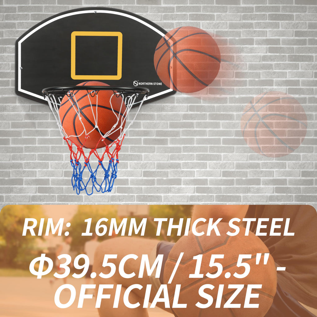 Northern Stone Wall Mount Basketball Hoop - 28 Inch Backboard Set