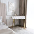 Jolof Store Montana Dressing Table – White Metal Makeup Vanity Desk