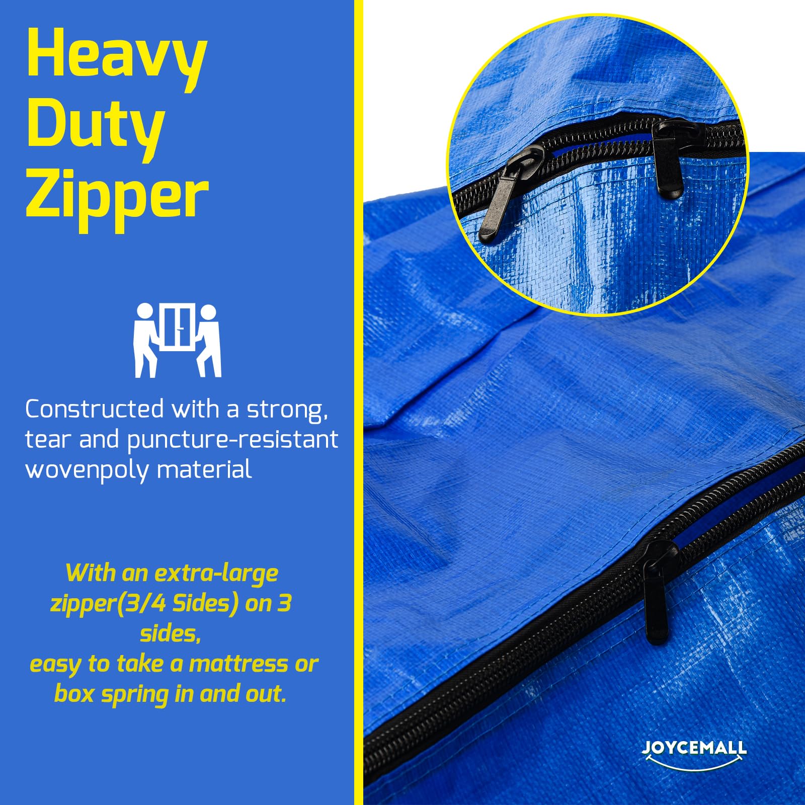 JOYCEMALL Super King Mattress Bag for Moving | Heavy Duty Waterproof Cover