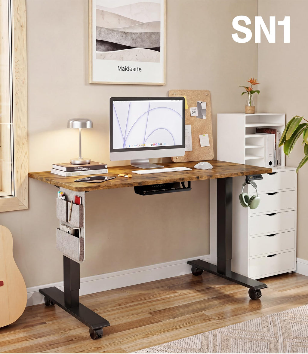 MAIDeSITe Electric Height Adjustable Standing Desk, 120x60cm Sit Stand Desk - image 2