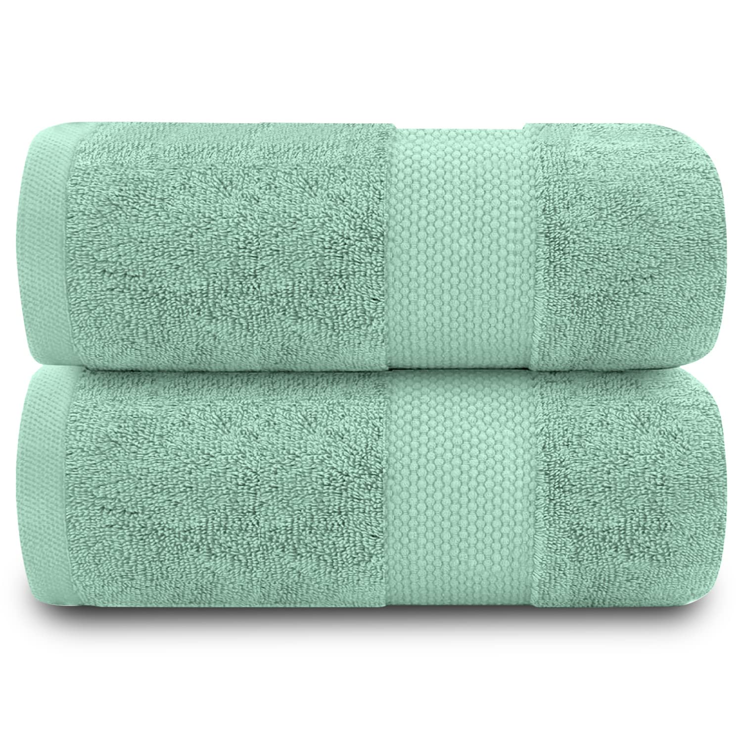 GC Gaveno Cavailia 700 GSM Egyptian Cotton Bath Sheets, 2 Pack - Duck Egg
