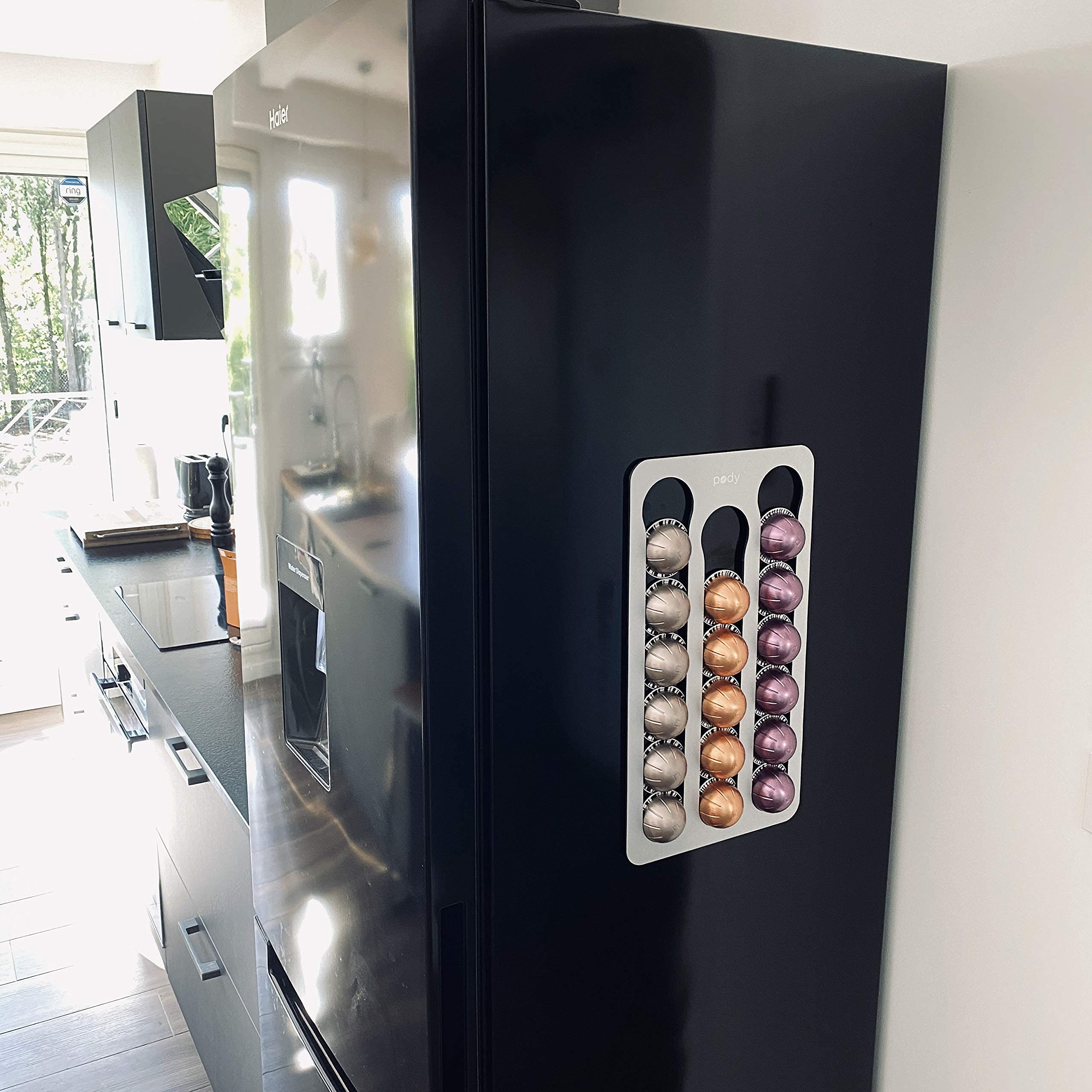 Magnetic Coffee Pod Holder for Nespresso Vertuo - Silver