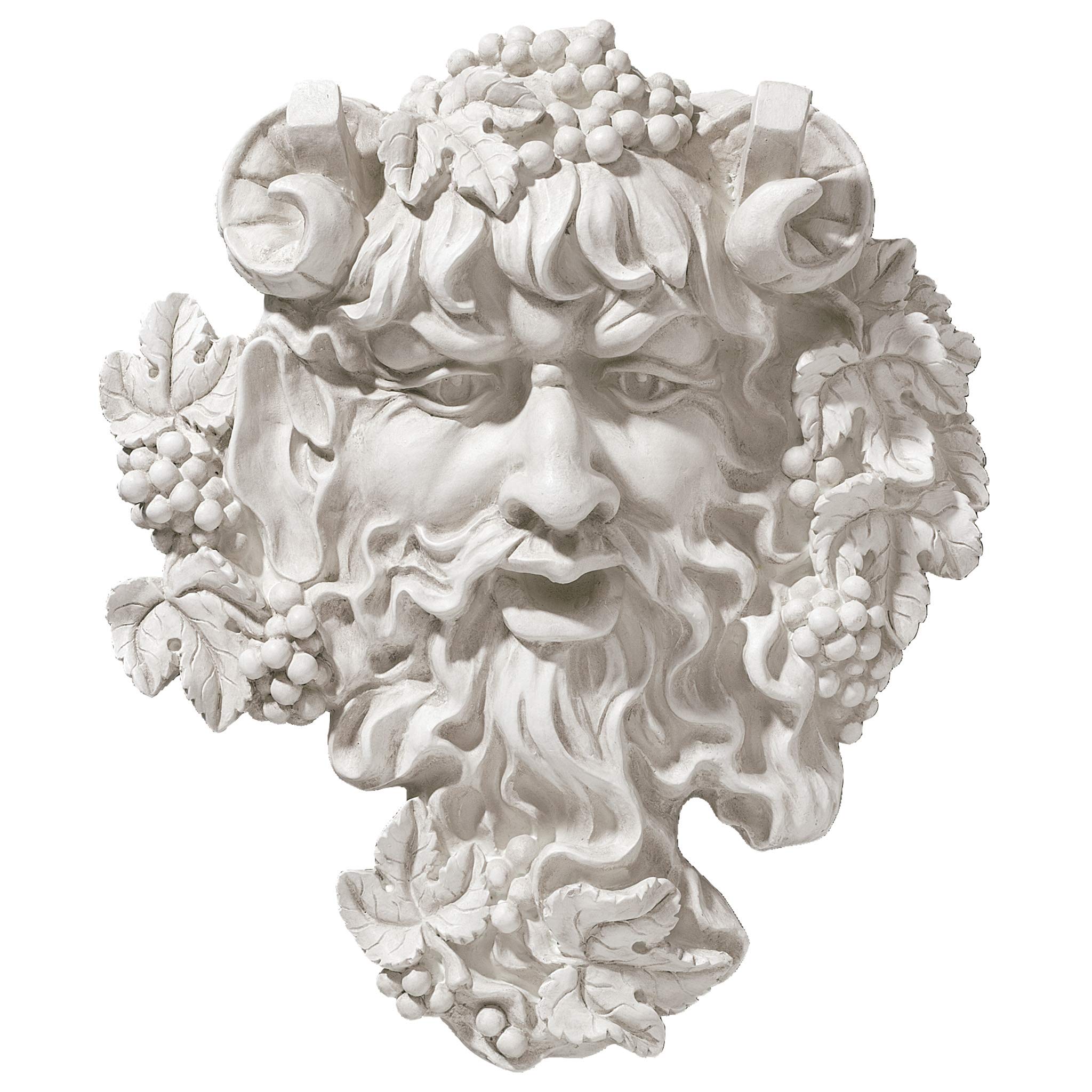Design Toscano Bacchus God of Wine Greenman Wall Sculpture - Antique Stone
