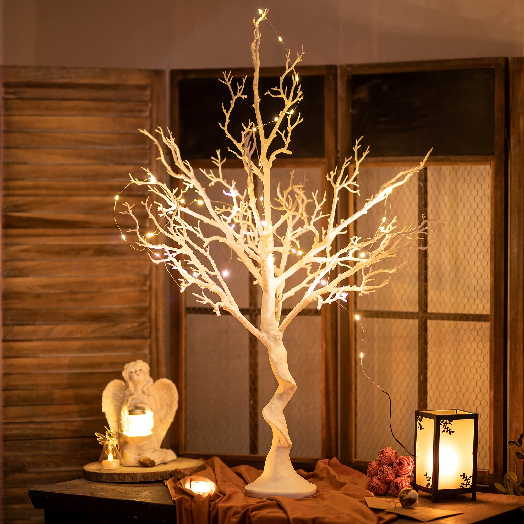 105cm White Manzanita Tree – Artificial Twig Table Centerpiece