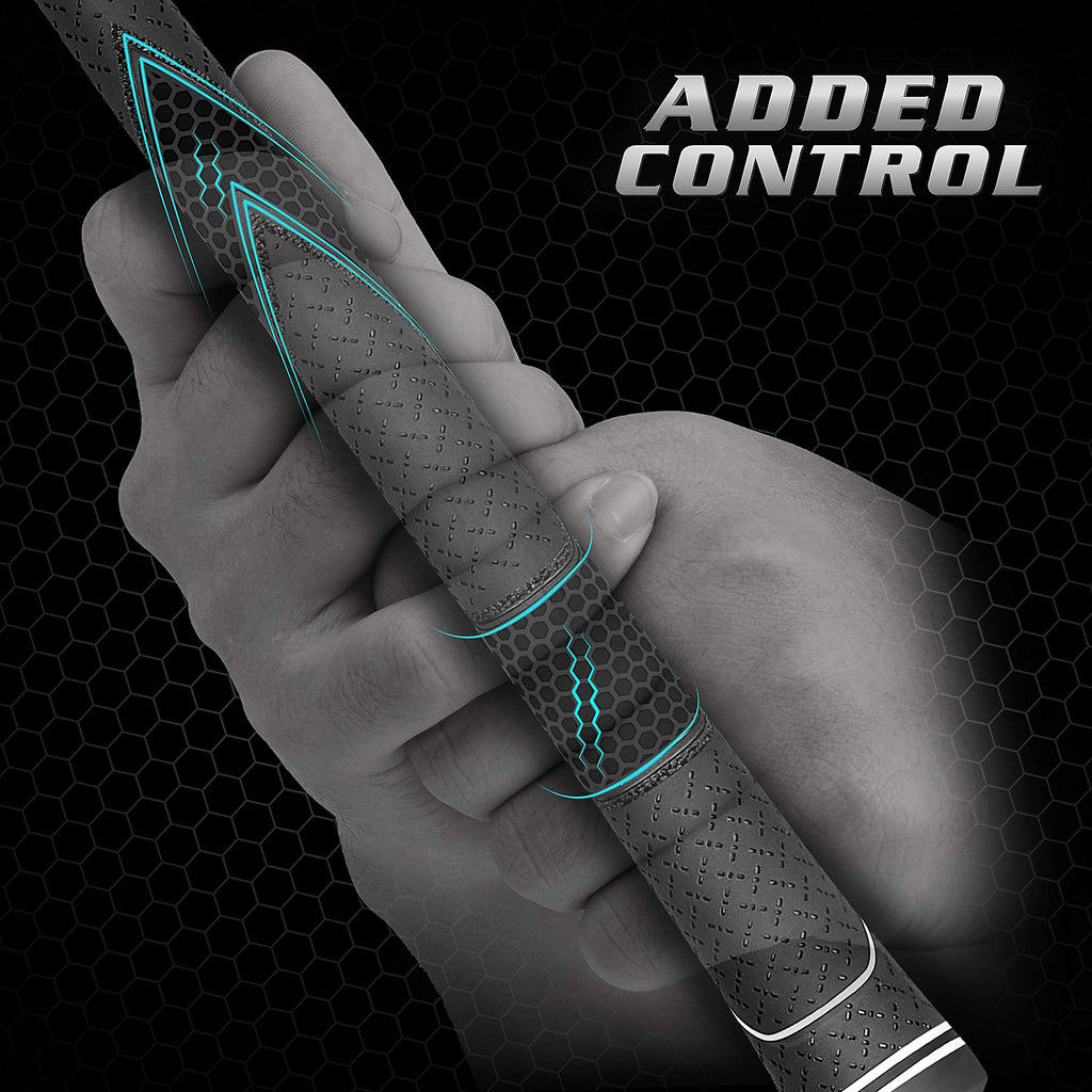 CHAMPKEY Rubber Golf Grips 13 Pack - Oversize Club Repair Kit | Black