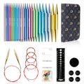 RUIDI Interchangeable Circular Knitting Needles Set - 13 Pairs Aluminium