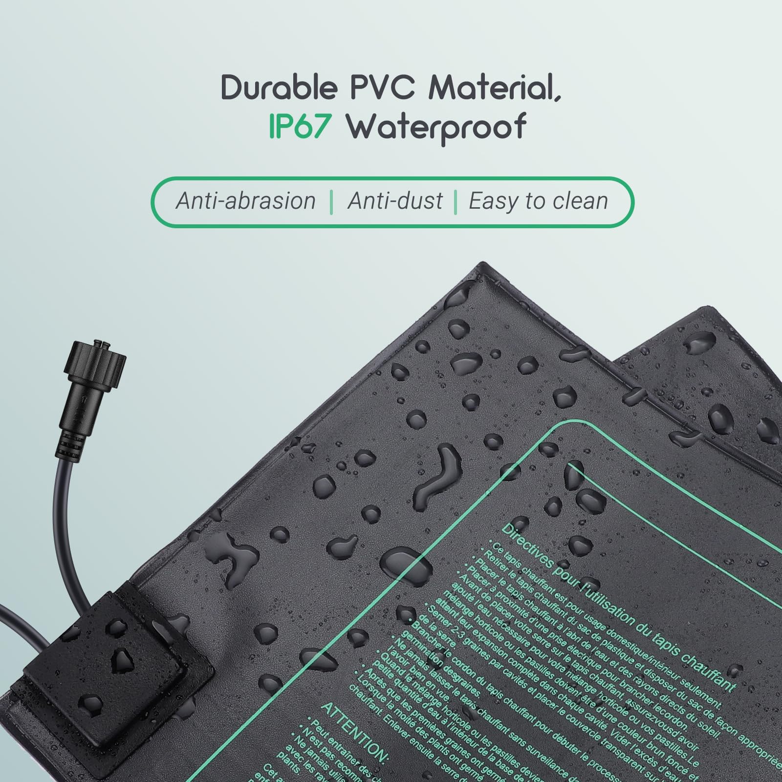 Luxbird 2-Pack Seedling Heat Mats with Digital Thermostat, 10" x 20.75"