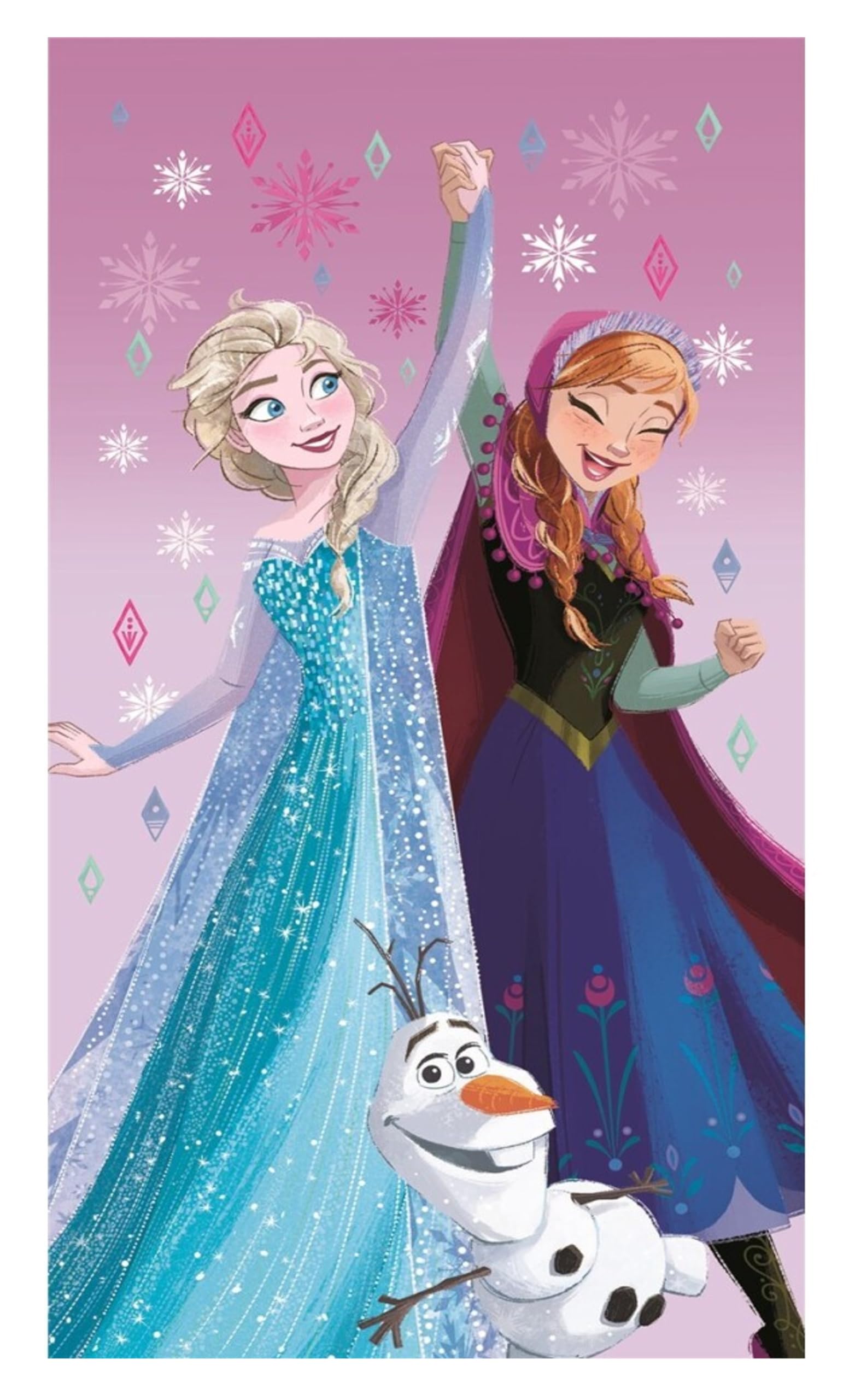 Theonoi Frozen Children's Beach Towel – 70x140cm Microfibre Bath Towel
