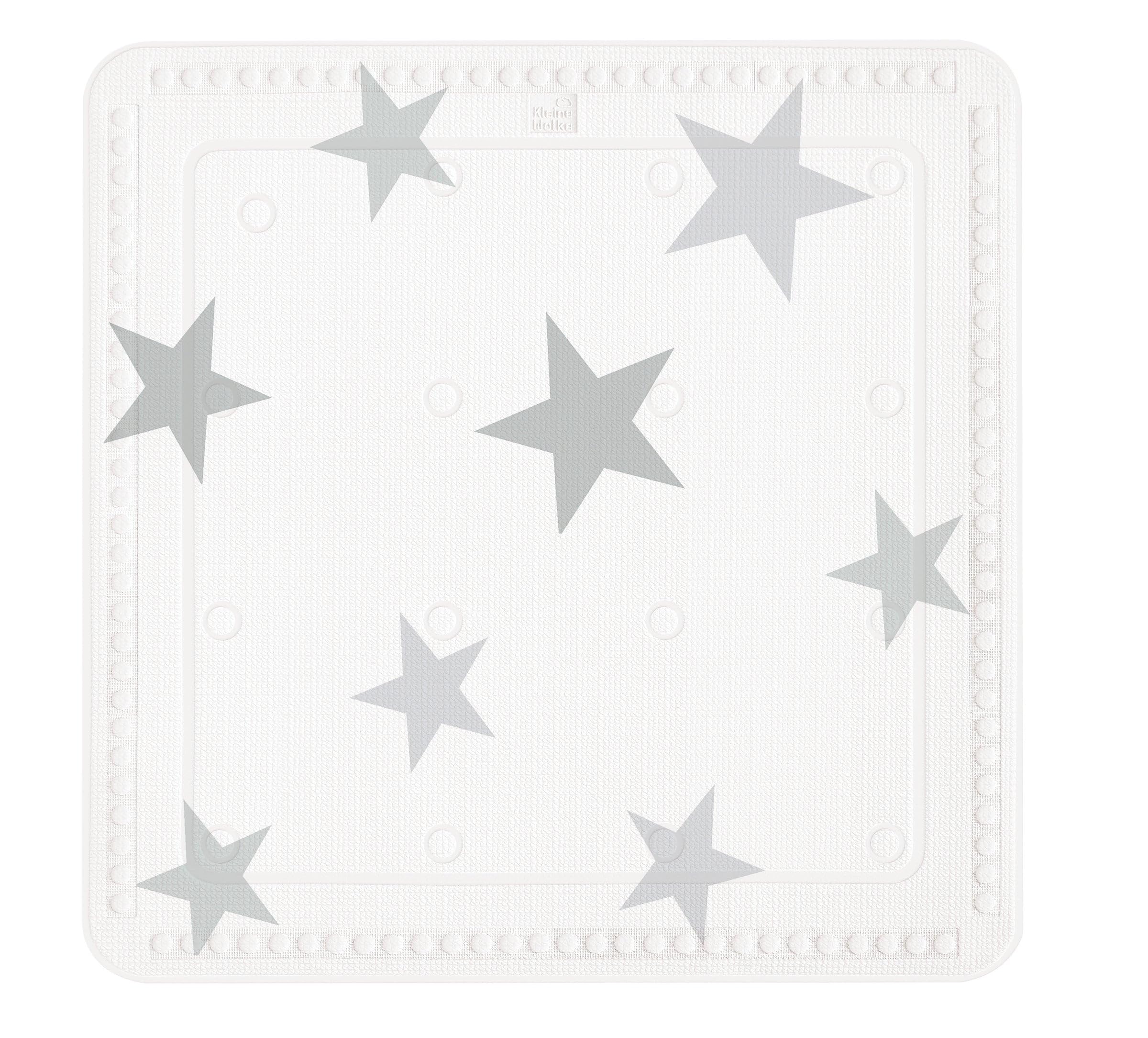 Kleine Wolke Stars Shower Mat – Non-Slip PVC Foam – Silver Grey 55x55cm