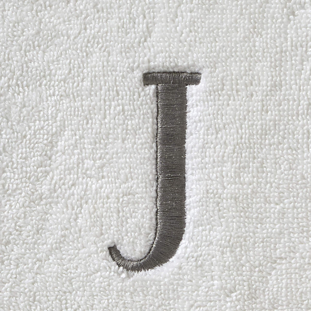 SKL Home Hand Towel Set, J, Cotton, White, 16x26