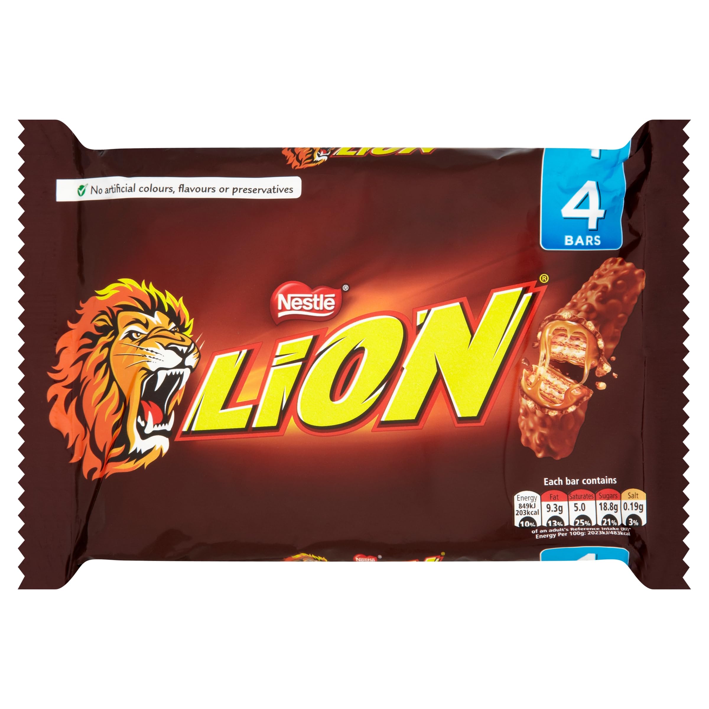 Nestlé Lion Milk Chocolate Bar Multipack – 4 x 42g Caramel Wafer