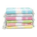 Lane Linen Turkish Beach Towels Set of 6 | Oversized Sand-Free Cotton