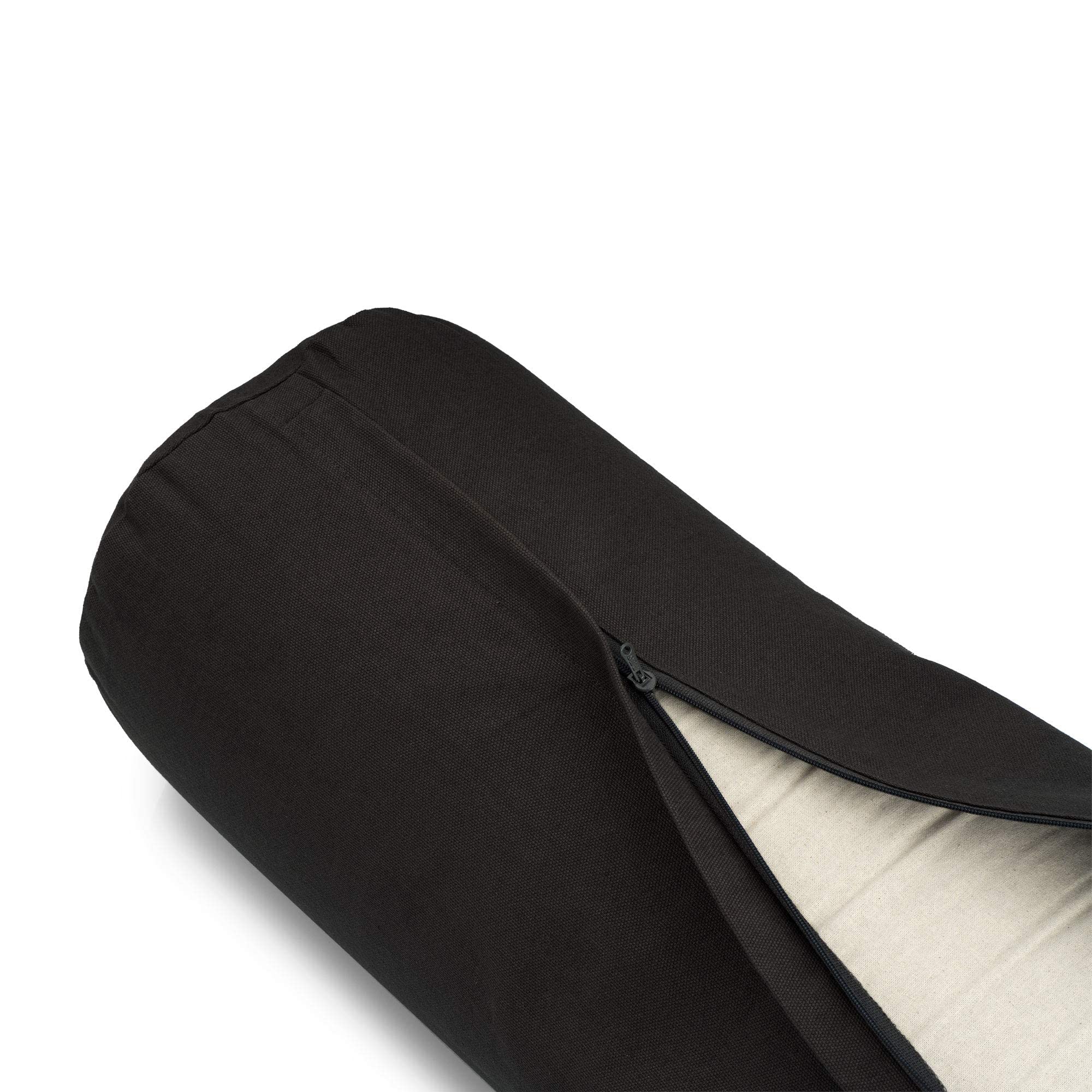 Basaho Yoga Bolster - Organic Cotton & Buckwheat Hulls - Zen Black