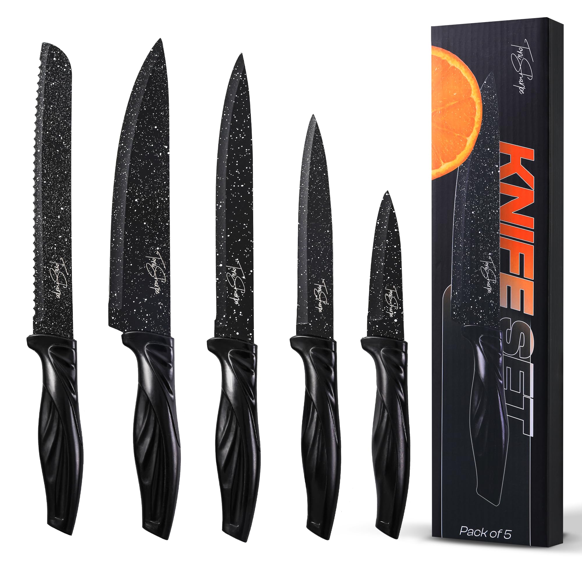 Toni Sharpe 5-Piece Kitchen Knife Set – Stainless Steel & Ergonomic