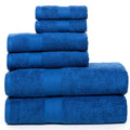 Ample Decor 6-Piece Cotton Bath Towel Set | 600 GSM Luxury Navy Blue