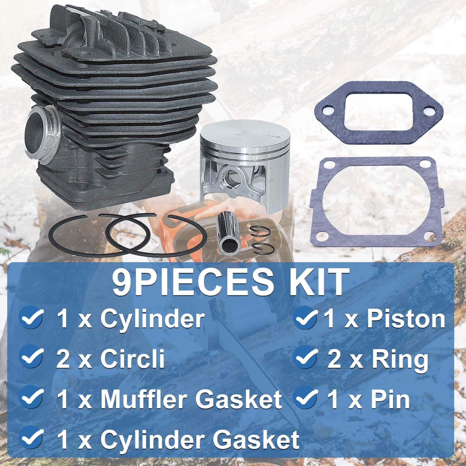 AUMEL 54mm Cylinder Piston Kit for Stihl MS660 066 MS650 Chainsaw