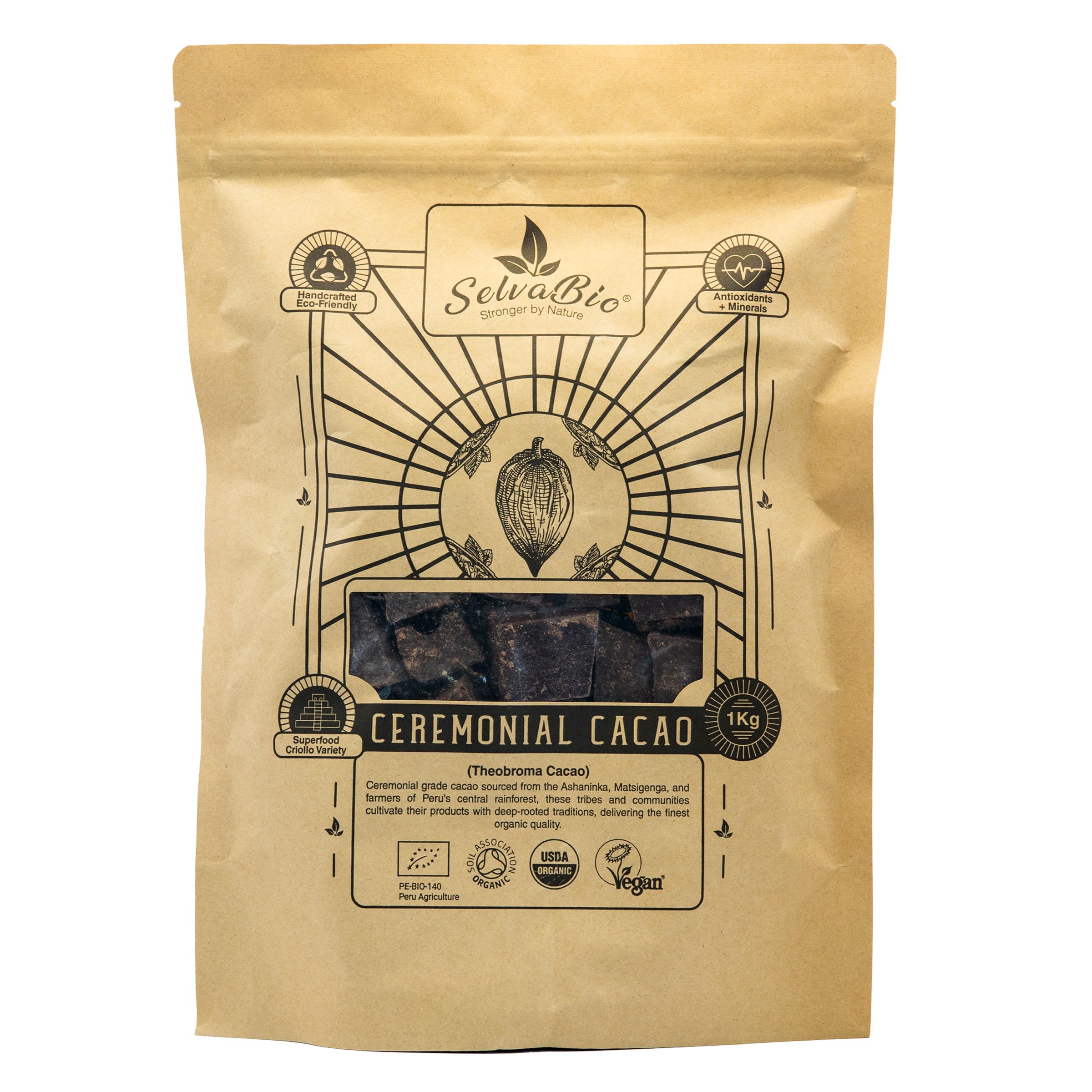 Organic Ceremonial Grade Cacao – Raw Peruvian Criollo, 1kg