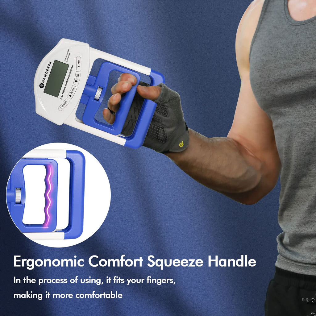 Handexer Digital Hand Dynamometer - 198lb Grip Strength Tester Meter