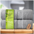 GC Gaveno Cavailia Bamboo Bath Sheets - 2 Pack Extra Large 500 GSM Silver
