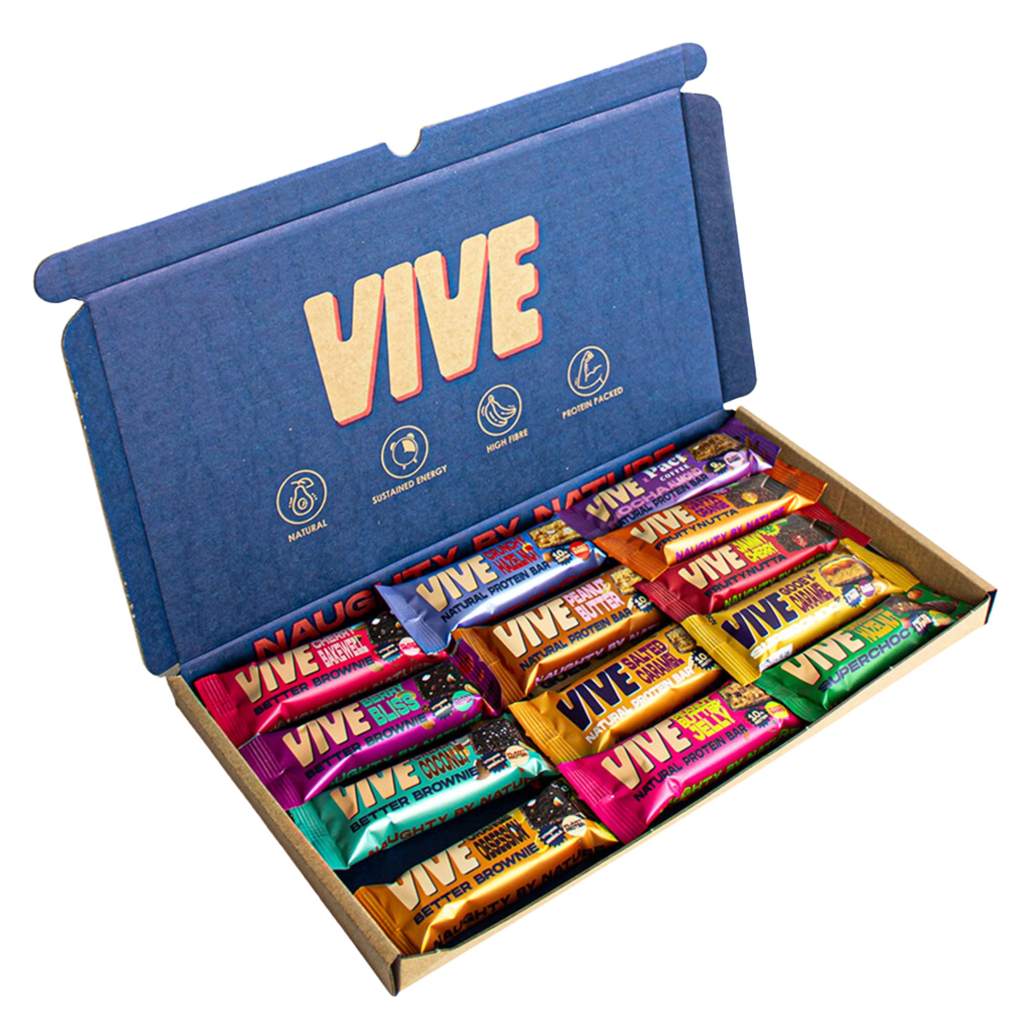 Vive Vegan Protein Bar & Snack Selection Box – 13 Assorted Bars (670g)
