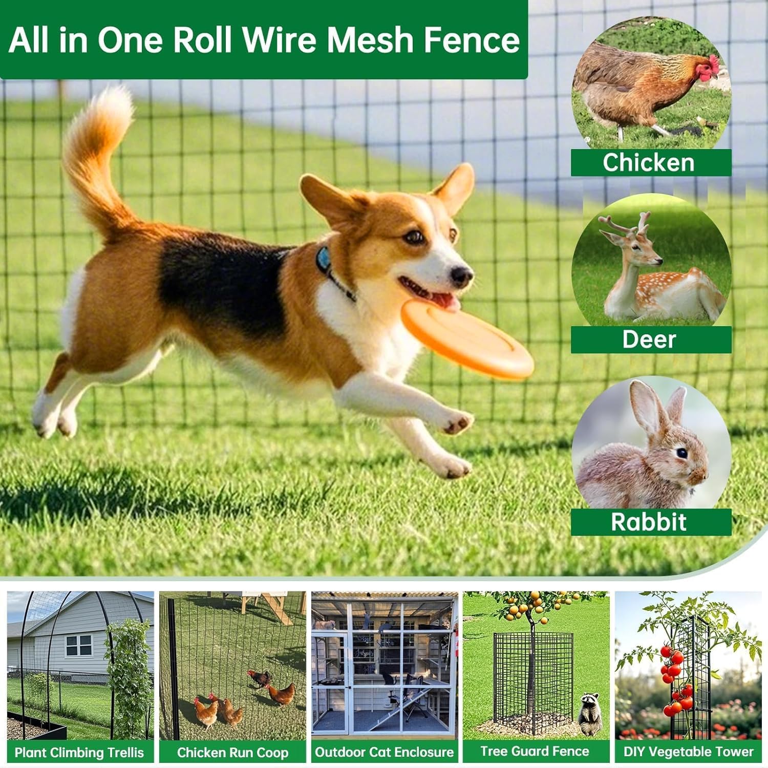 Massive Discounts Green PVC Coated Welded Wire Mesh Garden Fence – 1M x 25M