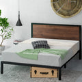 Zinus Mory Platform Bed Frame – 90x190 cm Single Metal and Wood Bed