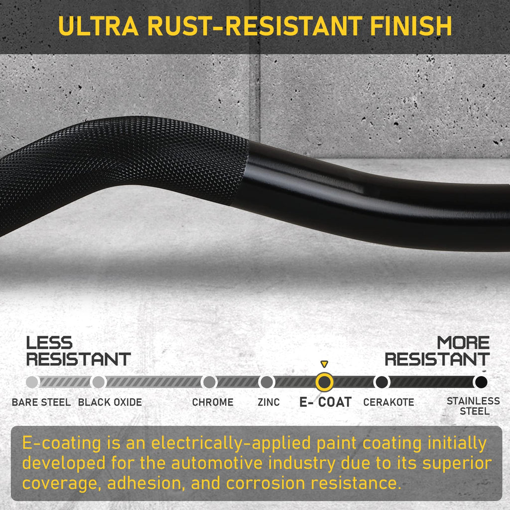 PhysKcal 1.2m Super EZ Curl Olympic Bar for 50mm Plates - Gold & Black