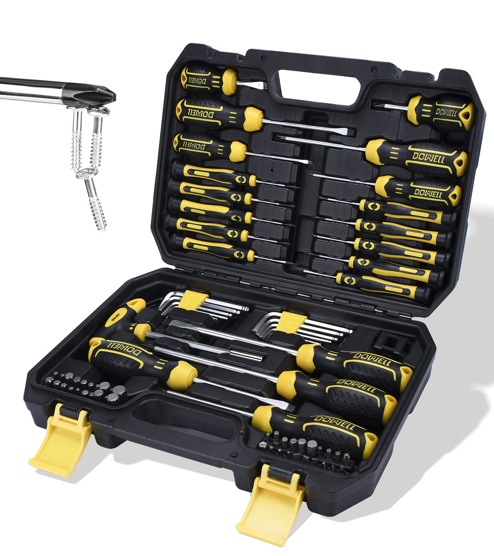 DOWELL 108-Piece Magnetic Screwdriver Set | Precision Repair Tool Kit
