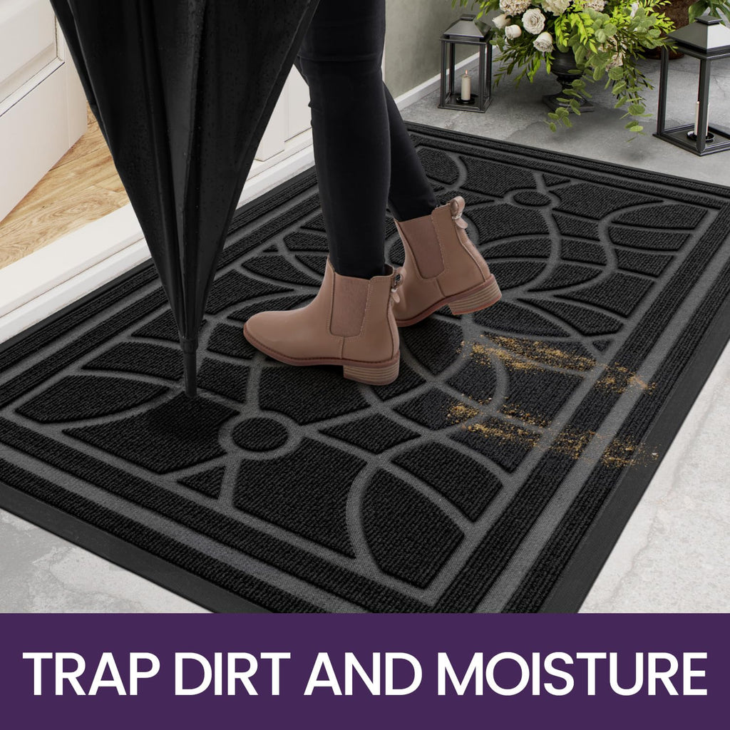 DEXI Door Mat 60x90cm | Heavy Duty Non-Slip Rubber Entrance Rug