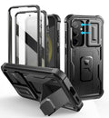 Dexnor Samsung Galaxy S24 Rugged Case with Camera Cover & Kickstand
