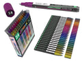 TOOLI-ART Jewel Acrylic Paint Markers – 24 Extra-Fine 0.7mm Pens for Rocks