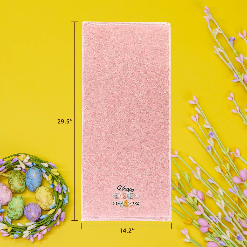Quera 2 Pack Easter Hand Towels 100% Cotton Embroidered Premium Luxury Decor Bathroom Decorative Dish Towels Set for Drying, Cleaning, Cooking - image 2