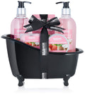 BRUBAKER Strawberry Coconut 9-Piece Bath Gift Set with Deco Bathtub