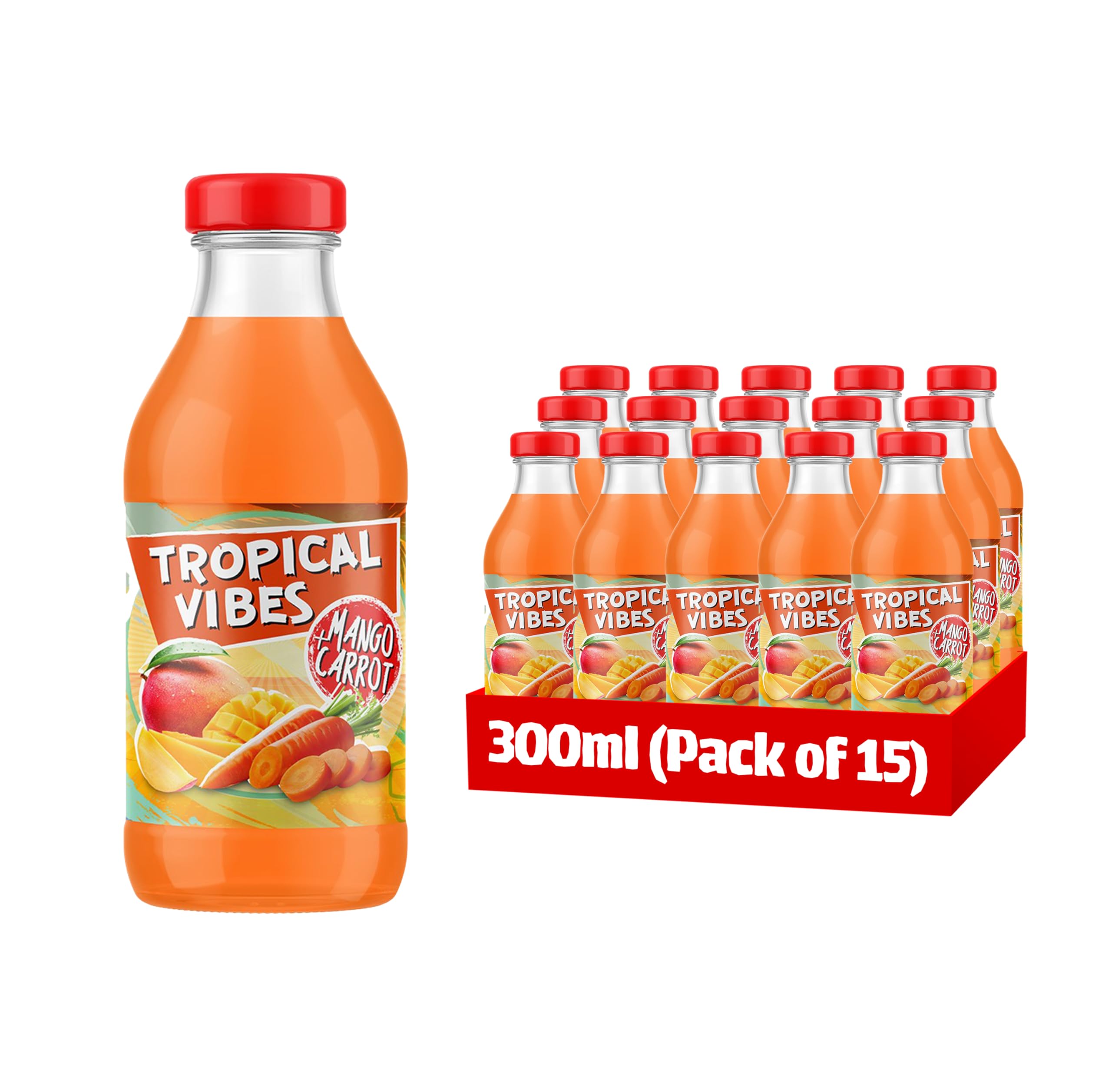 Mango Carrot Tropical Fruit Juice Drink - Pack of 15