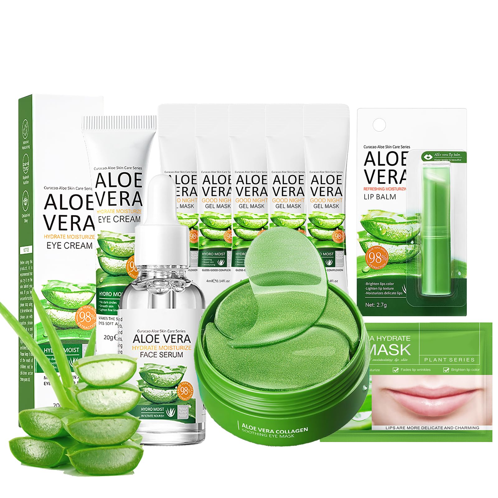 Aloe Vera Skincare Gift Set – 10-Piece Hydrating Beauty Kit