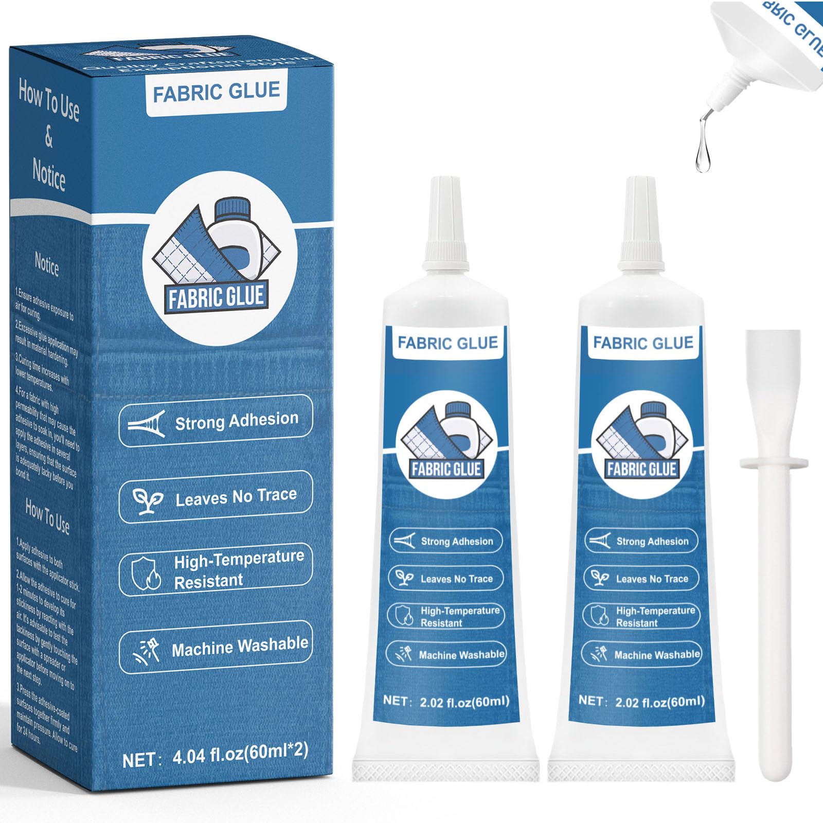 WAN2TLK Permanent Fabric Glue – 120ml Extra Strong Clear Textile Adhesive
