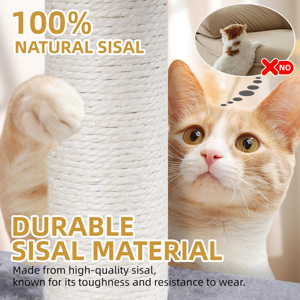 TWDEPART 95cm Cat Tree – Multi-Level Activity Centre with Condo & Hammocks