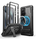 Dexnor Samsung Galaxy S24 Ultra Magnetic Case with Kickstand - Black