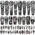 46-Piece Waterproof Temporary Tattoos - Full Arm Body Art