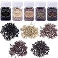Duufin 2500pcs Micro Link Hair Extension Rings | 5mm Silicone Lined Beads