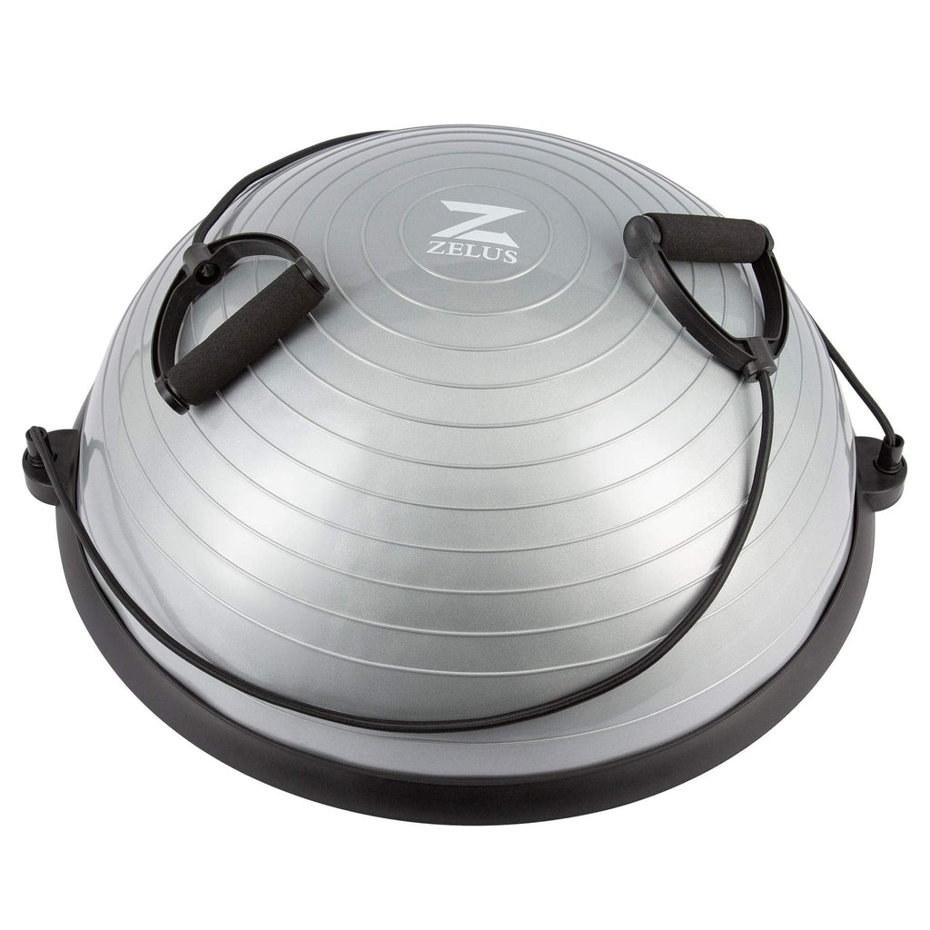 Zelus 58cm Half Exercise Ball – Stability Balance Trainer with Bands