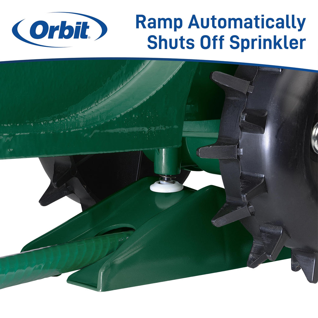 Orbit 58322 Traveling Sprinkler – Automatic Lawn Irrigation, Green