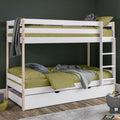 Julian Bowen Nova Bunk Bed – White & Pine Wooden Single Bed Frame
