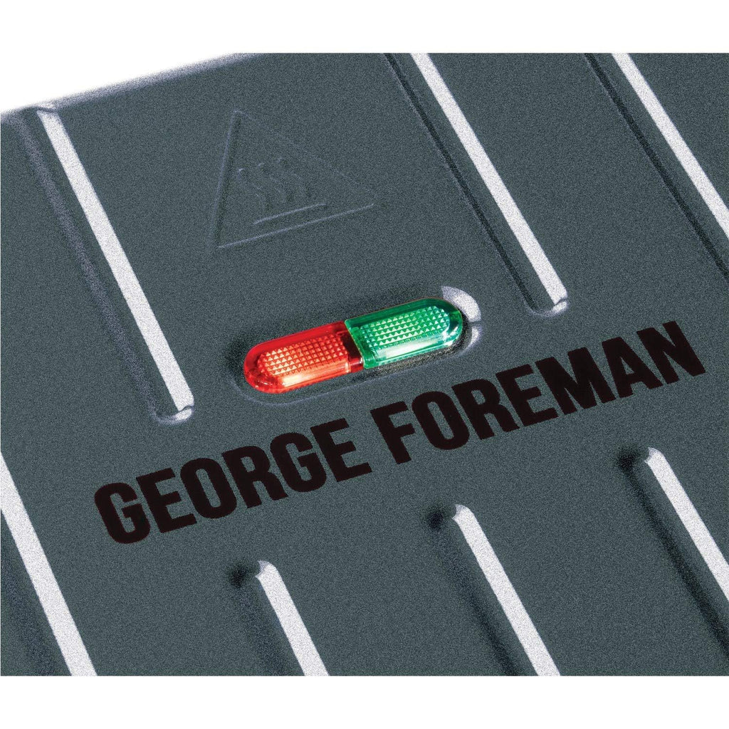 George Foreman Large Electric Steel Grill | Non-Stick Panini Press - Grey