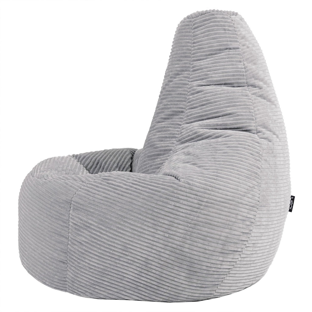 icon Dalton Large Cord Bean Bag with Filling Included, Grey