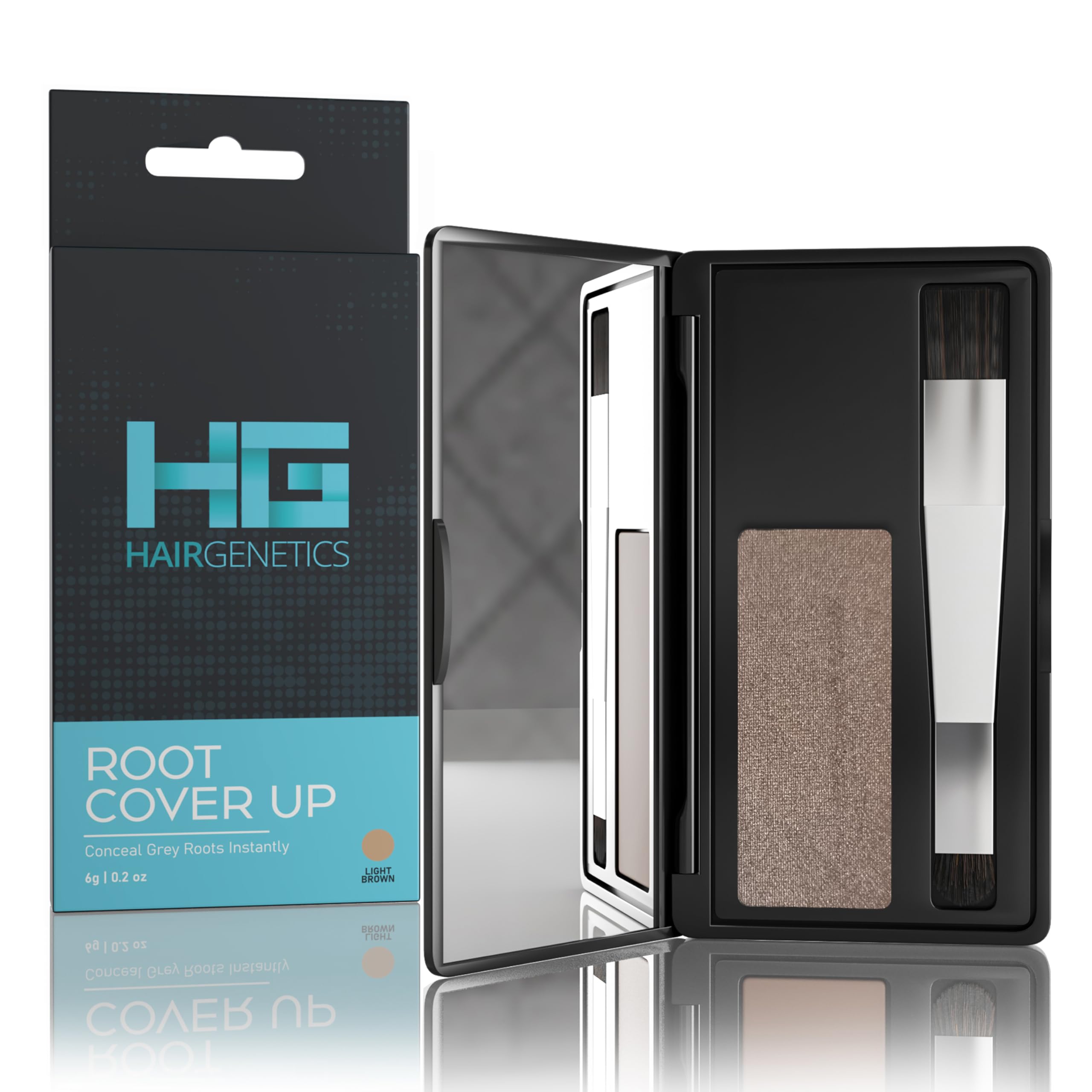 Hair Genetics Root Cover Up – Mineral Powder Hair and Eyebrow Concealer