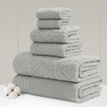Amrapur Overseas 6-Piece 100% Cotton Jacquard Towel Set – Silver