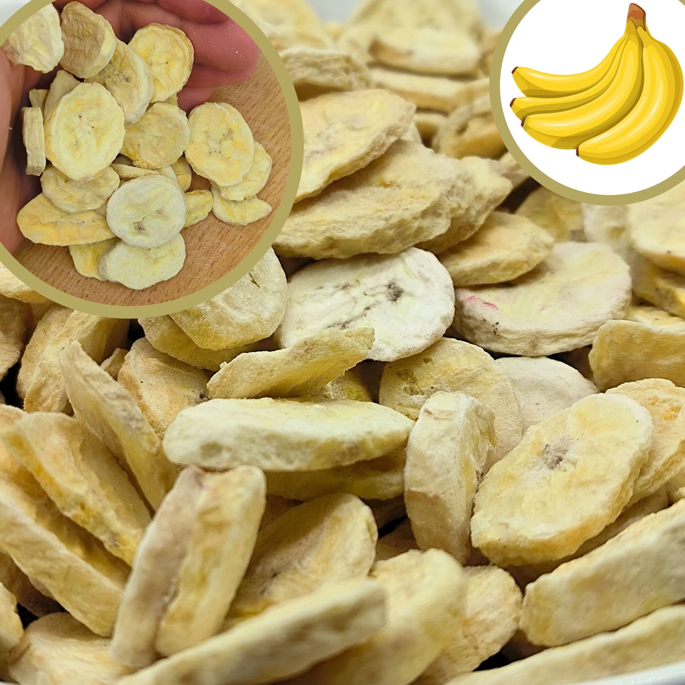 Jolof Store Freeze Dried Banana Slices – 600g Bulk Natural Fruit Snack